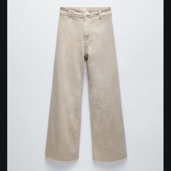 Zara Pants - Zara The Marine Straight Jeans, Stone, Size 4